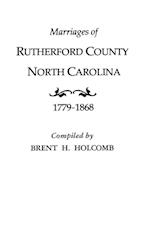 Marriages of Rutherford County, North Carolina, 1779-1868