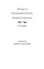 Marriages of Chatham County, North Carolina, 1772-1868
