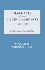 Marriages of Some Virginia Residents, Vol. II