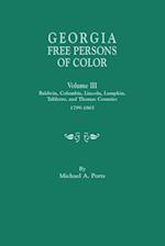 Georgia Free Persons of Color, Volume III