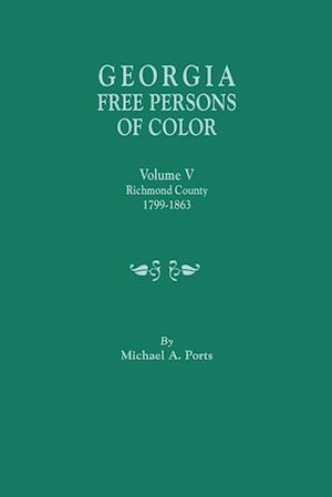 Georgia Free Persons of Color. Volume V