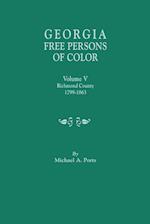 Georgia Free Persons of Color. Volume V