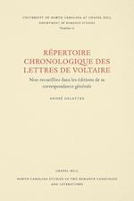 Un Répertoire Chronologique de Lettres de Voltaire