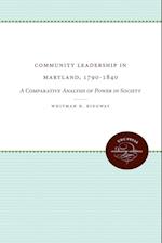 Community Leadership in Maryland, 1790-1840