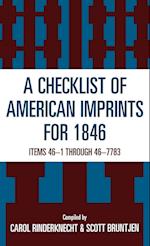 Checklist of American Imprints 1846