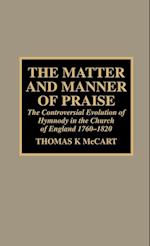 The Matter and Manner of Praise