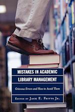 Mistakes in Academic Library Management