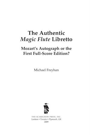 Authentic Magic Flute Libretto