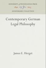 Contemporary German Legal Philosophy