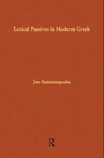 Lexical Passives in Modern Greek