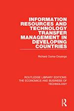 Information Resources and Technology Transfer Management in Developing Countries