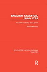 English Taxation, 1640–1799