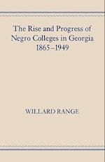 Range, W:  The Rise and Progress of Negro Colleges in Georgi