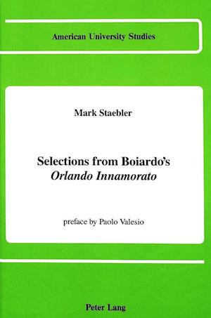 Selections from Boiardo's Orlando Innamorato