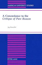 A Concordance to the Critique of Pure Reason