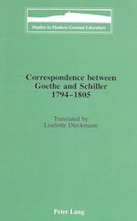 Correspondence Between Goethe and Schiller 1794-1805