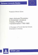 Jean-Jacques Rousseau in American Literature