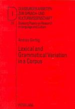 Lexical and Grammatical Variation in a Corpus