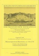 Manuscripts from Mannheim, CA. 1730-1778
