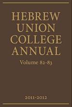 HEBREW UNION COLLEGE ANN VOLS 82-83 HB