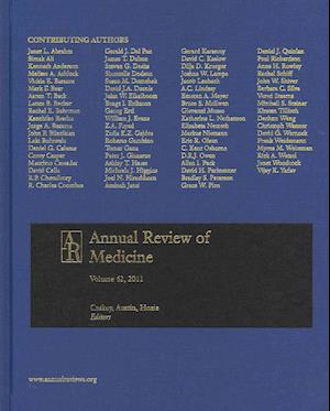 Annual Review Medicine W/ Online, Vol. 62
