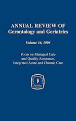 Annual Review of Gerontology and Geriatrics, Volume 16, 1996