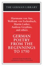 German Poetry from the Beginnings to 1750