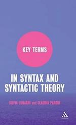 Key Terms in Syntax and Syntactic Theory
