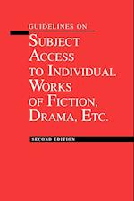 Guidelines on Subject Access to Individual Works of Fiction, Drama, Etc.