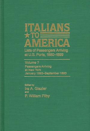 Italians to America, Jan. 1893 - Sept. 1893