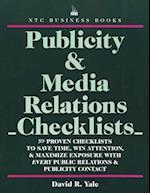 Publicity & Media Relations Checklists