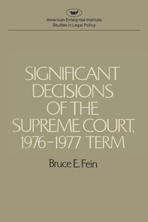 Significant Decisions of the Supreme Court 1976-77