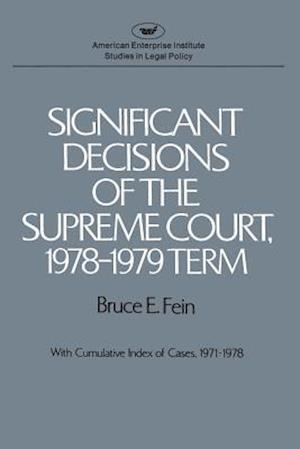 Significant Decisions of the Supreme Court, 1978-1979 Term