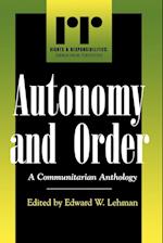 Autonomy and Order