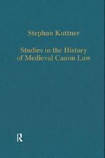 Studies in the History of Medieval Canon Law