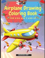 Airplane Drawing Coloring Book for Kids Aged 3 and UP 