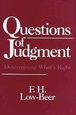 Questions of Judgment