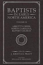 Baptists in Early North America--Abbott's Creek, North Carolina, Baptist Church