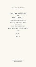 First Philosophy, or Ontology