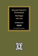 Maury County, Tennessee Marriages, 1807-1852