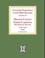 Granville Proprietary Land Office Records