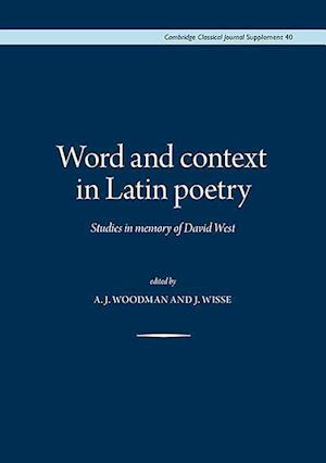 Word and Context in Latin Poetry