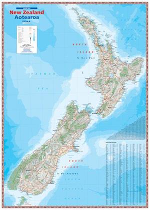 New Zealand, Hema Flat Map Laminated 1:1.6 mill.