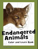 Endangered Animals Color and Learn Book