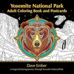 Yosemite National Park Adult Coloring Book and Postcards