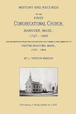 History and Records of the First Congregational Church, Hanover, Mass., 1727-1865