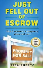 Just Fell Out of Escrow: Top 5 reasons a property does not sell 