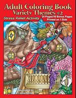 Adult Coloring Book Variety Themes #2