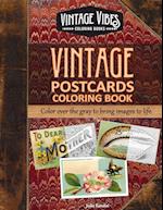 Vintage Postcards Coloring Book
