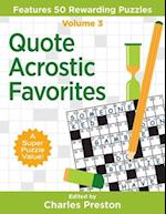 Quote Acrostic Favorites: Features 50 Rewarding Puzzles 